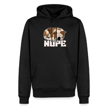 English Bulldog - Männer Premium Bio Hoodie - Schwarz - Vorne - Nico (187cm)