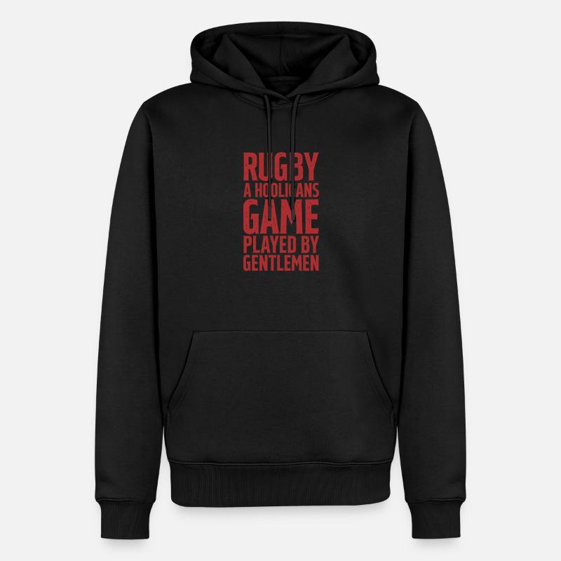 Rugby - Sweat à capuche Premium bio Homme - noir