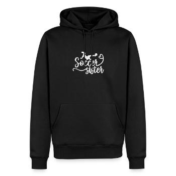 Football Soeur Frère Frères et Sœurs Cadeau - Sweat à capuche Premium bio Homme - noir - Devant - Nico (187cm)