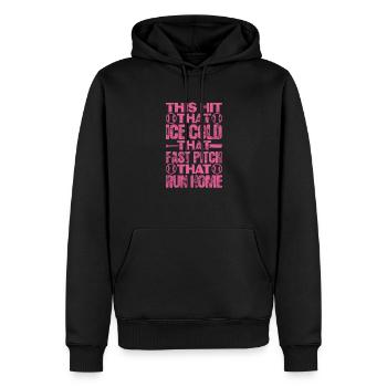 Softball - Sweat à capuche Premium bio Homme - noir - Devant - Nico (187cm)