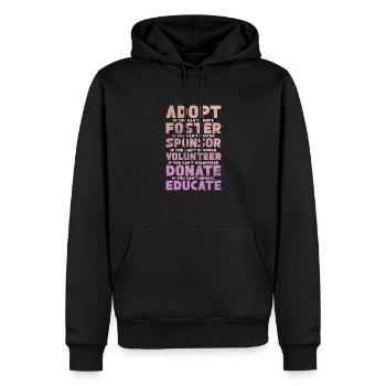 Animal Rescue Animal Rights Animal Love Pet Gift - Herre Premium økologisk hoodie - sort - Foran - Nico (187cm)