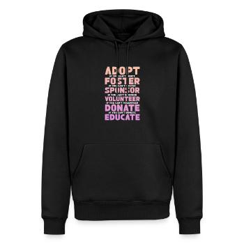 Sauvetage d’animaux - Sweat à capuche Premium bio Homme - noir - Devant - Nico (187cm)