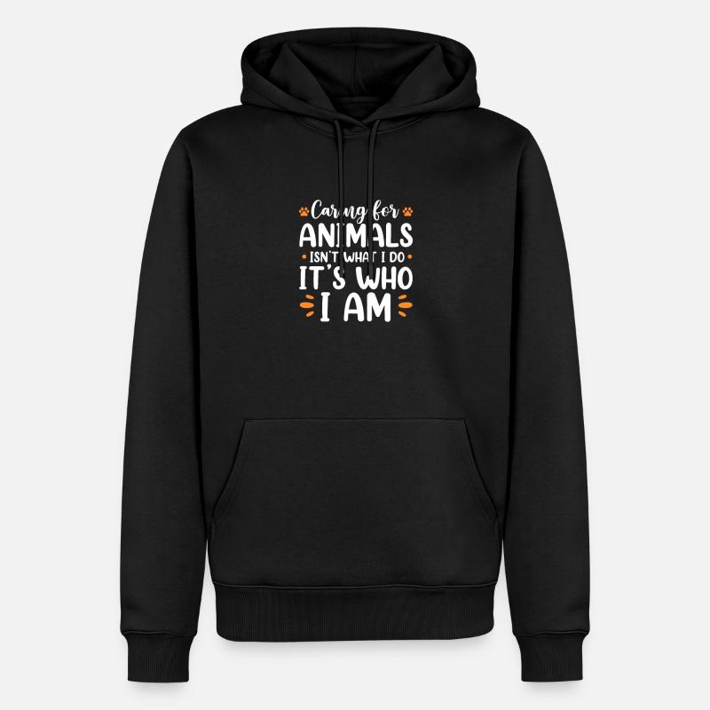 Tierrettung - Männer Premium Bio Hoodie - Schwarz