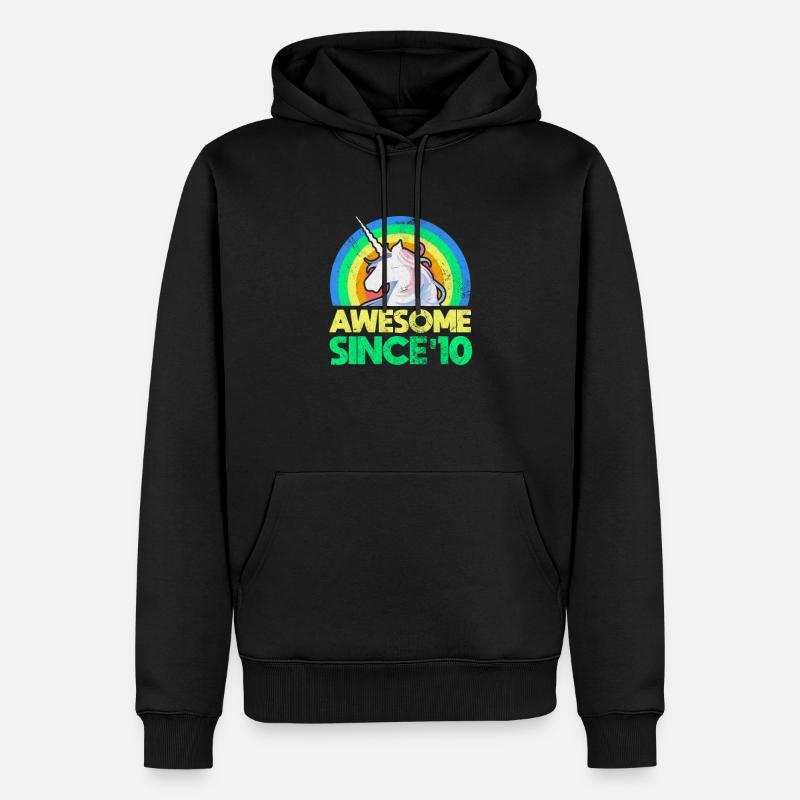 2010 - Sweat à capuche Premium bio Homme - noir