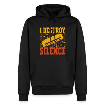 Harmonica Harmonica - Men’s Premium Organic Hoodie - black - Front - Nico (187cm)
