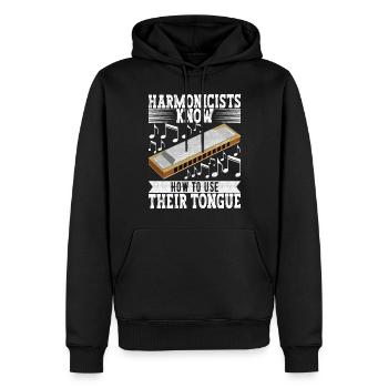 Harmonika Mundharmonika - Männer Premium Bio Hoodie - Schwarz - Vorne - Nico (187cm)