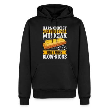 Harmonika Mundharmonika - Männer Premium Bio Hoodie - Schwarz - Vorne - Nico (187cm)