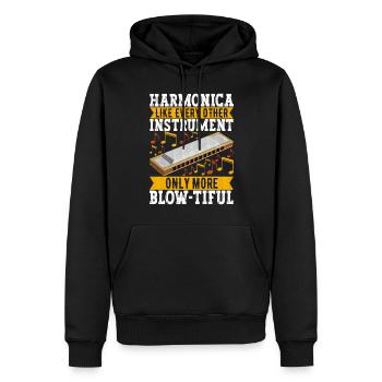 Harmonica Harmonica - Men’s Premium Organic Hoodie - black - Front - Nico (187cm)