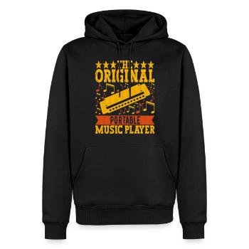 Harmonika Mundharmonika - Männer Premium Bio Hoodie - Schwarz - Vorne - Nico (187cm)