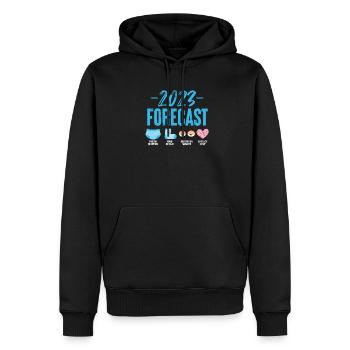 Grossesse Grossesse Naissance Bébé Cadeau - Sweat à capuche Premium bio Homme - noir - Devant - Nico (187cm)