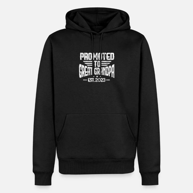 Grossesse Papi - Sweat à capuche Premium bio Homme - noir