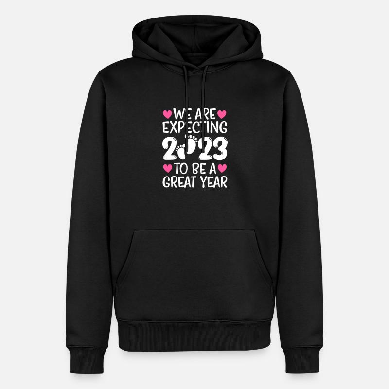 Grossesse Grossesse Naissance Bébé Cadeau - Sweat à capuche Premium bio Homme - noir