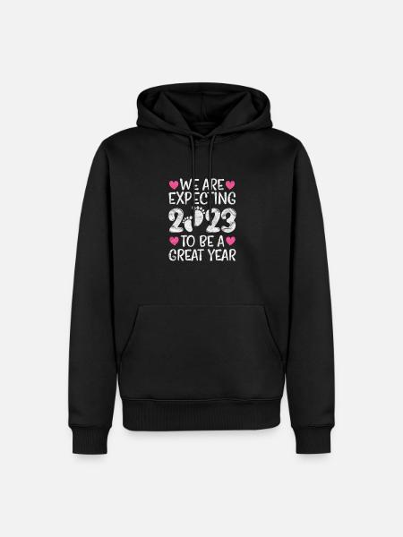 Grossesse - Sweat à capuche Premium bio Homme - noir