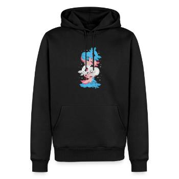 Axolotl Cadeau d’eau pour animaux aquatiques - Sweat à capuche Premium bio Homme - noir - Devant - Nico (187cm)