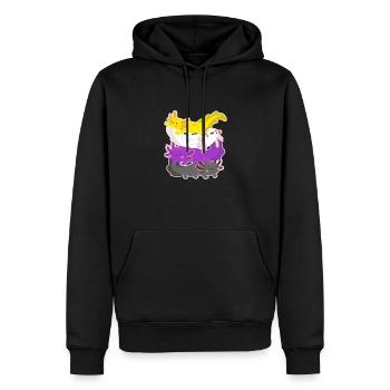 Axolotl - Sweat à capuche Premium bio Homme - noir - Devant - Nico (187cm)
