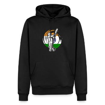 Grillon - Sweat à capuche Premium bio Homme - noir - Devant - Nico (187cm)
