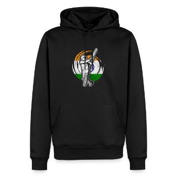 Cricket Indien Sport Cricketschläger Team Geschenk - Männer Premium Bio Hoodie - Schwarz - Vorne - Nico (187cm)