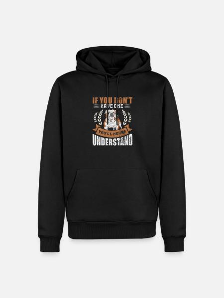 Bouledogue anglais - Sweat à capuche Premium bio Homme - noir