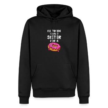 Soeur Frère Frères et sœurs Cadeau de famille - Sweat à capuche Premium bio Homme - noir - Devant - Nico (187cm)