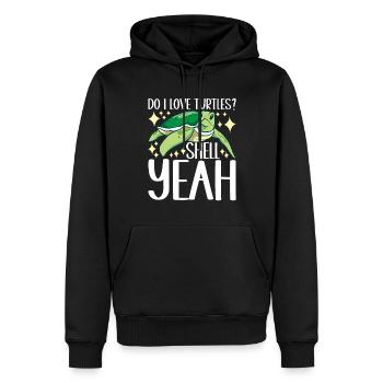 Tortue Tortue aquatique - Sweat à capuche Premium bio Homme - noir - Devant - Nico (187cm)