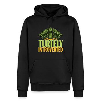 Tortue Tortue aquatique - Sweat à capuche Premium bio Homme - noir - Devant - Nico (187cm)