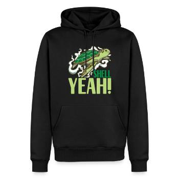 Tortue Tortue aquatique - Sweat à capuche Premium bio Homme - noir - Devant - Nico (187cm)