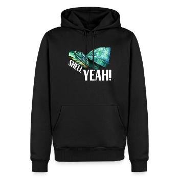 Tortue Tortue aquatique - Sweat à capuche Premium bio Homme - noir - Devant - Nico (187cm)
