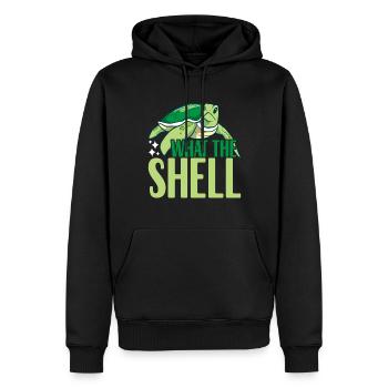 Tortue Tortue aquatique - Sweat à capuche Premium bio Homme - noir - Devant - Nico (187cm)