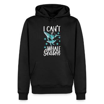 Observateurs de baleines - Sweat à capuche Premium bio Homme - noir - Devant - Nico (187cm)