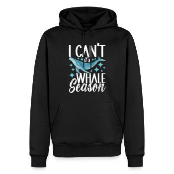 Observateurs de baleines - Sweat à capuche Premium bio Homme - noir - Devant - Nico (187cm)
