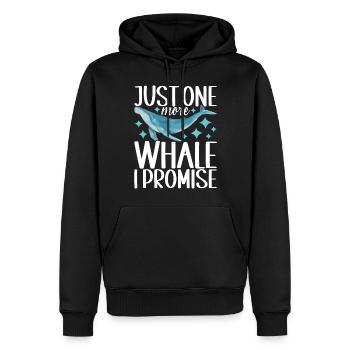 Observateurs de baleines - Sweat à capuche Premium bio Homme - noir - Devant - Nico (187cm)