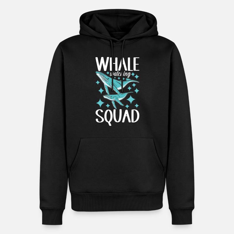 Observateurs de baleines - Sweat à capuche Premium bio Homme - noir