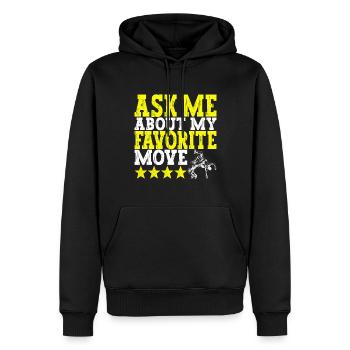 Lutte Lutteurs Lutteurs - Sweat à capuche Premium bio Homme - noir - Devant - Nico (187cm)