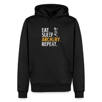 Bogenschiessen Bogenschütze Bogen Pfeil Geschenk - Männer Premium Bio Hoodie - Schwarz - Vorne - Nico (187cm)