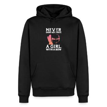 Archerie - Sweat à capuche Premium bio Homme - noir - Devant - Nico (187cm)