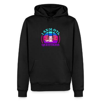 Axolotl - Sweat à capuche Premium bio Homme - noir - Devant - Nico (187cm)