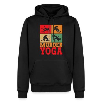 Lutte Lutteurs Lutteurs - Sweat à capuche Premium bio Homme - noir - Devant - Nico (187cm)