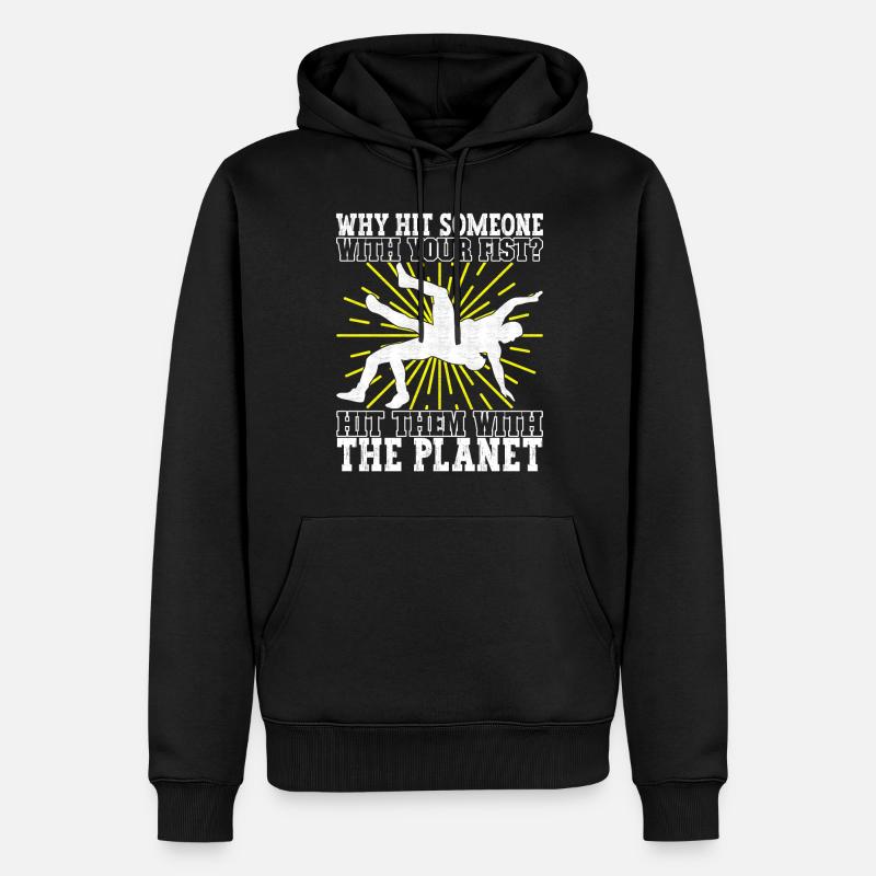 Lutte Lutteurs Lutteurs - Sweat à capuche Premium bio Homme - noir
