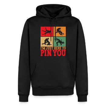Wrestling Wrestling Wrestlers - Men’s Premium Organic Hoodie - black - Front - Nico (187cm)