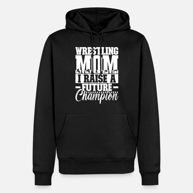 Lutte Maman Lutteuse - Sweat à capuche Premium bio Homme - noir