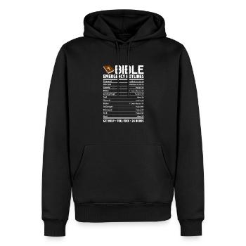 Bible Bible Versets chrétiens Don de Jésus - Sweat à capuche Premium bio Homme - noir - Devant - Nico (187cm)