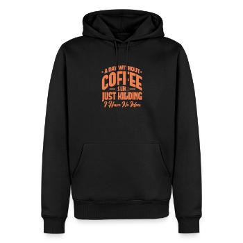 Kaffee Koffein Espresso Barista Geschenk - Männer Premium Bio Hoodie - Schwarz - Vorne - Nico (187cm)