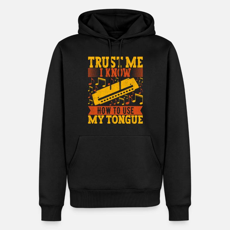Harmonika Mundharmonika - Männer Premium Bio Hoodie - Schwarz
