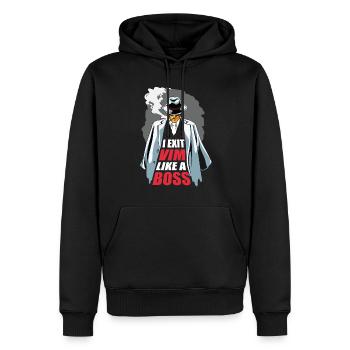 I Exit VIM Like a Boss for Linux Coder and Hacker - Männer Premium Bio Hoodie - Schwarz - Vorne - Nico (187cm)