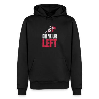Running Runner Jogging Jogging Runner Cadeau - Sweat à capuche Premium bio Homme - noir - Devant - Nico (187cm)