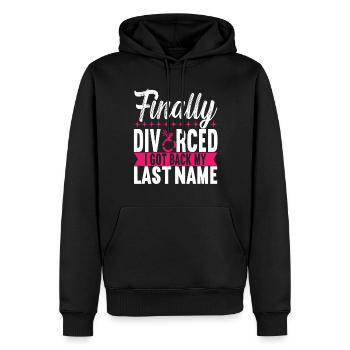 Divorce Divorcé - Sweat à capuche Premium bio Homme - noir - Devant - Nico (187cm)