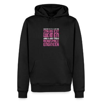 Space Engineer Aeronautical Engineer Gift - Men’s Premium Organic Hoodie - black - Front - Nico (187cm)