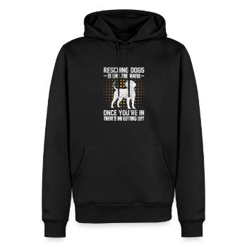 Animal Rescue Animal Rights Animal Love Pet Gift - Herre Premium økologisk hoodie - sort - Foran - Nico (187cm)