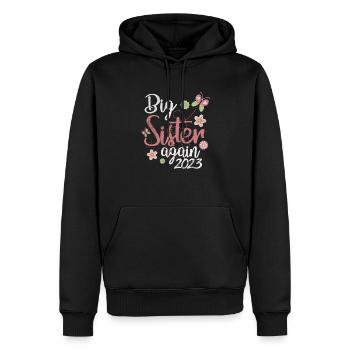 Schwangerschaft Grosse Schwester - Männer Premium Bio Hoodie - Schwarz - Vorne - Nico (187cm)