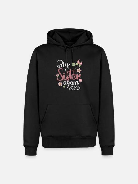Pregnancy Big Sister - Men’s Premium Organic Hoodie - black